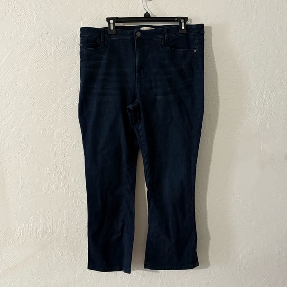 J. Jill Jeans Women's 18P Dk Blue Barely Bootcut Smooth Fit Stretch Pants Casual - Picture 1 of 13